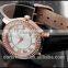 Fashion personality prism diamond lady women multi-color leather watch