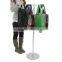 Bag Stand with Two Straight Arm Poles - Silver