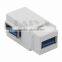Keystone USB 3.0 Female To Female Connector With Angle Side