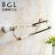 Fresh Design Zinc Alloy and Ceramic Gold Finishing Wall-mounted Bathroom Accessories Double Towel Rails-11725