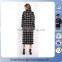 2016 retro plaid fashion long breasted trench long coat