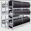 Stacking steel truck tire rack storage system
