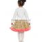 Baby Girls Cheap tutu pettiskirt baby ruffled skirt wholesale sequin pettiskirt set with cotton top
