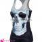 Black Floral Skull Print Summer Tank Top BX007 tank top women