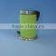 colorful garbage bin with base