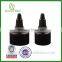 Ribbed twist open/close nozzle cap
