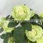 12 branches bunch cyan color silk rose flower