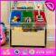 MDF Toy wooden storage box with plastic Box,Household items wholesale Colourful wooden storage box W08C132