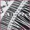 Polyester white chemical lace with tassel fringe, fashion abstract style fabric lace