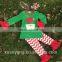 2017 children kids christmas tree ruffle t-shirt and ruffle pant outfit ruffle outfit
