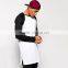 Mens Raglan T shirt Super Longline Sleeve Zipper T shirt