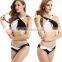 new latest model high quality add-2-cups black white twist fashion bikini