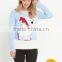 Fashion Christmas Women Pullover Sweater With Round Neck and Long Sleeve