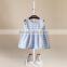 Summer Fashion Pink Stripes Cotton Dress Children Frocks Designs Boutique Girl Dress