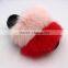 Myfur Fashionable Design Multi Fox Fur Slippers Fur Slides for Girls