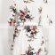 2017 New Chiffon White Chiffon Romper , Women Floral Jumpsuits