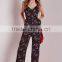 Eco-Friendly High Quality Summer New Fashion Sexy Spaghetti Strap Long Breathable Cotton Jumpsuit For Women