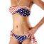 Swimwear Bikini Bandeau Style USA Flag Print Beachwear Set