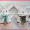 Terry cloth made plush rabbit toys for kids