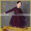 Violet Long Sleeves Elegant Kids Evening Dresses