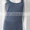 summer wear sleeveless 14gg knitted women pure cashmere tops