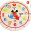 Wooden Decorative Wall Clock for Kids Learn Time
