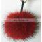 Factory direct supply raccoon fur pom poms for keychain/raccoon fur pom poms/real raccoon fur