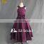 Real Sample Sleeveless Lovely Purple Satin Patterns Cheap Flower Girl Dress Patterns