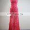 Sexy See Through Skirt Heavy Beaded Red Formal Evening Gowns For Party Girls