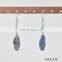 Nature Stone Blue Crystal Hoop Earrings