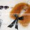 Colorful and cute real fox fur collar