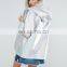 2016 New Fashion Winter Women Sliver Metallic Jacket Slim Long Coat Jacket From China