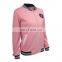 Guangzhou Factory Clothes Zip Up Pink Color Women Sweatshirt