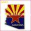 Customized Arizona Flag Pin, American State Shape of Arizona Lapel Pin