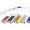 3.5mm Dual Double Jack Splitter Audio Share Music Cable Adapter for Earphone