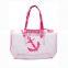 24x15 Inch Sea Life Anchor Print PVC Summer Beach Promotional Tote Bag