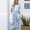 2020 New Style Women's Home Wear One-Piece Case Summer Tie-dye Printed One-piece Pajama  nightgown