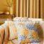 Home Decorative Digital print and Embroidery Warm Light Yellow Happy Slogan Cushions Covers Pillow Cases with Pom Pom