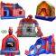 spiderman air pvc moonwalk jumper trampoline bouncer inflatable jumping castle bounce house with slide