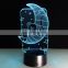 Moon Bear Lamp 3D Illusion Hologram Visual LED Night Lights Touch USB Table Lampara Baby Sleeping 7 Color Changing Nightlight