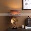 European vintage design cheap resin modern bedside lamps gold with custom logo