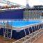Best Quality Above Ground Square Rectangular Metal Frame Supported Swimming Pool for Kids and Adult