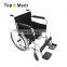 Basic steel manual wheelchair with pneumatic rear wheel for disabled