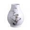 Jingdezhen Zen Chinese Ink Painting White Gourd Vase For Showroom Tea Table