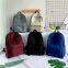 men girls canvas cloth school bags backpacks