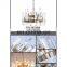 Contemporary Crystal Strip Big Brass And Crystal Chandelier for Home Hotel Villa Decoration
