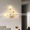 Hotel Corridor Personality Wall Lamp Luxury Black Gold Wall Sconce Indoor Aluminum Metal Rings Wall Light