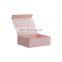 Custom logo large luxury pink rigid magnetic folding paper packaging gift box for packing