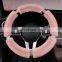Factory Fluffy Steering Wheel Cover with Bling Rhinestones Diamond Fur Furry Car Steering Covers Universal 38cm For Women Girl