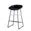 kitchen modern design metal legs pp plastic seat high bar chair